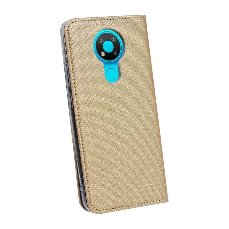 cofi1453® Buch Tasche "Smart" für NOKIA 3.4 Handy Hülle Etui Brieftasche Schutzhülle mit Standfunktion, Kartenfach Gold