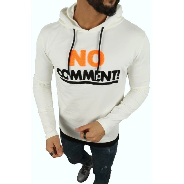 Herren Pullover Kapuzenpullover "No Comment" Pulli Kapzuensweatshirt Premium Hoodie Baumwolle L Weiß Herren Pullover Kapuzenpullover "No Comment" Pulli Kapzuensweatshirt Premium Hoodie Baumwolle L Weiß