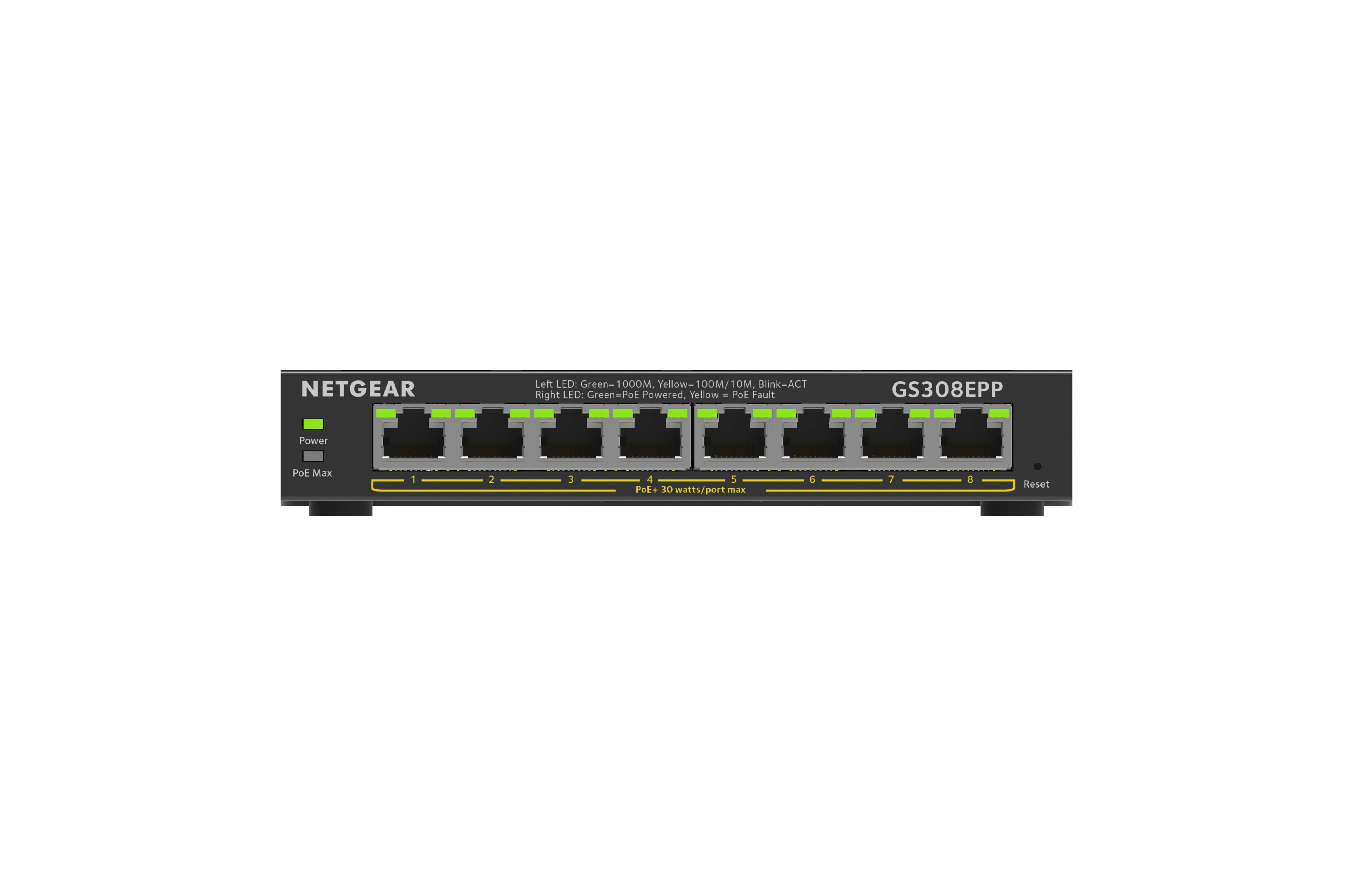 NETGEAR Plus GS308EPP - Switch - Smart - 8 x 10/100/1000 (PoE+)