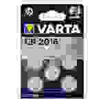 VARTA Lithium Knopfzelle, Batterie CR 2016, IEC CR2016, ersetzt auch DL2016, 3V 5er Blister, 3V, Lithium