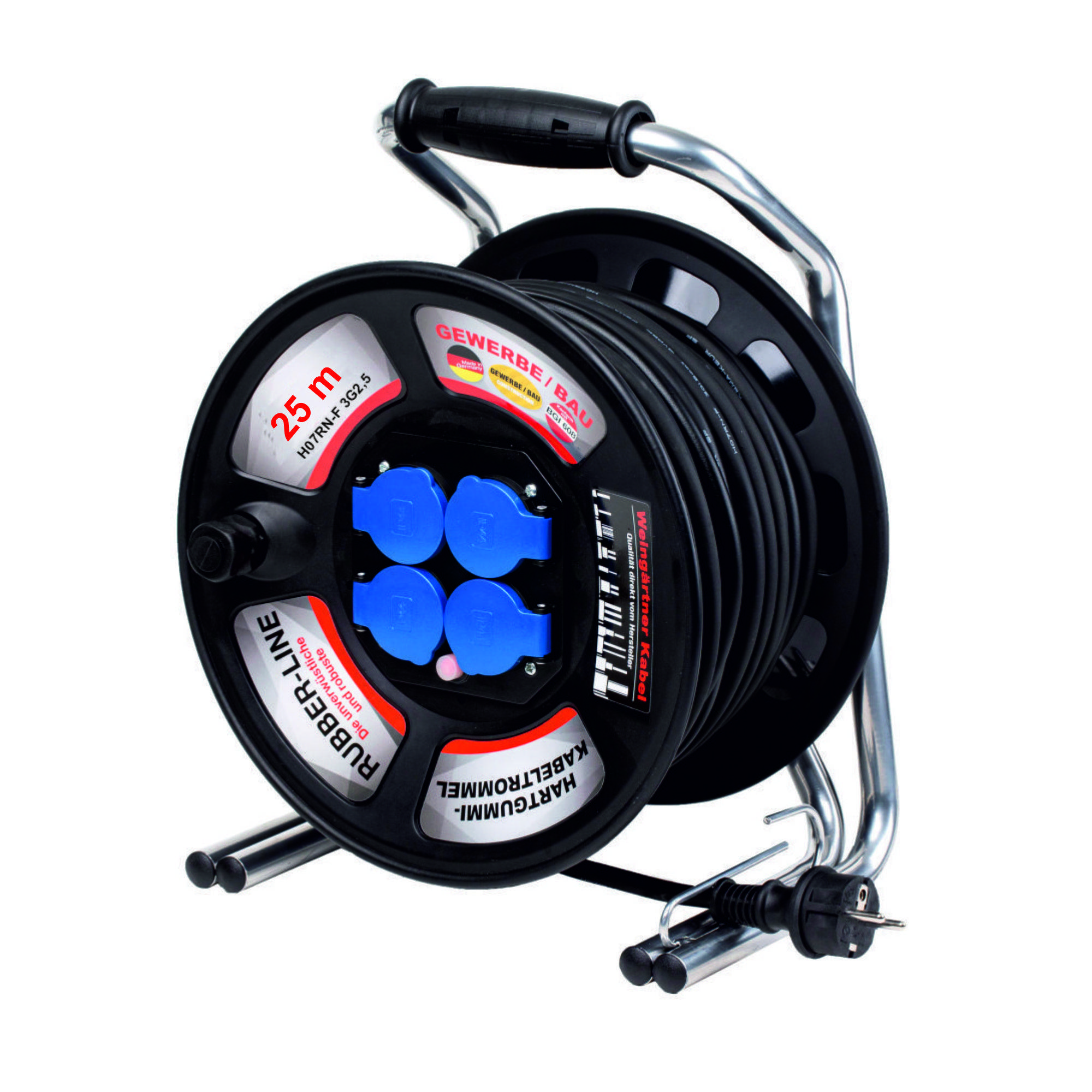 Kabeltrommel 'Rubber-Line 40194' 230V, H07RN-F 3G2,5 / 25 m