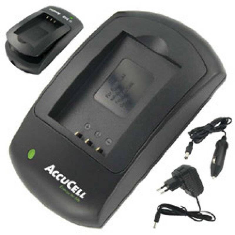 AccuCell Ladegerät passend für Samsung SLB-1237, Digimax. L55W