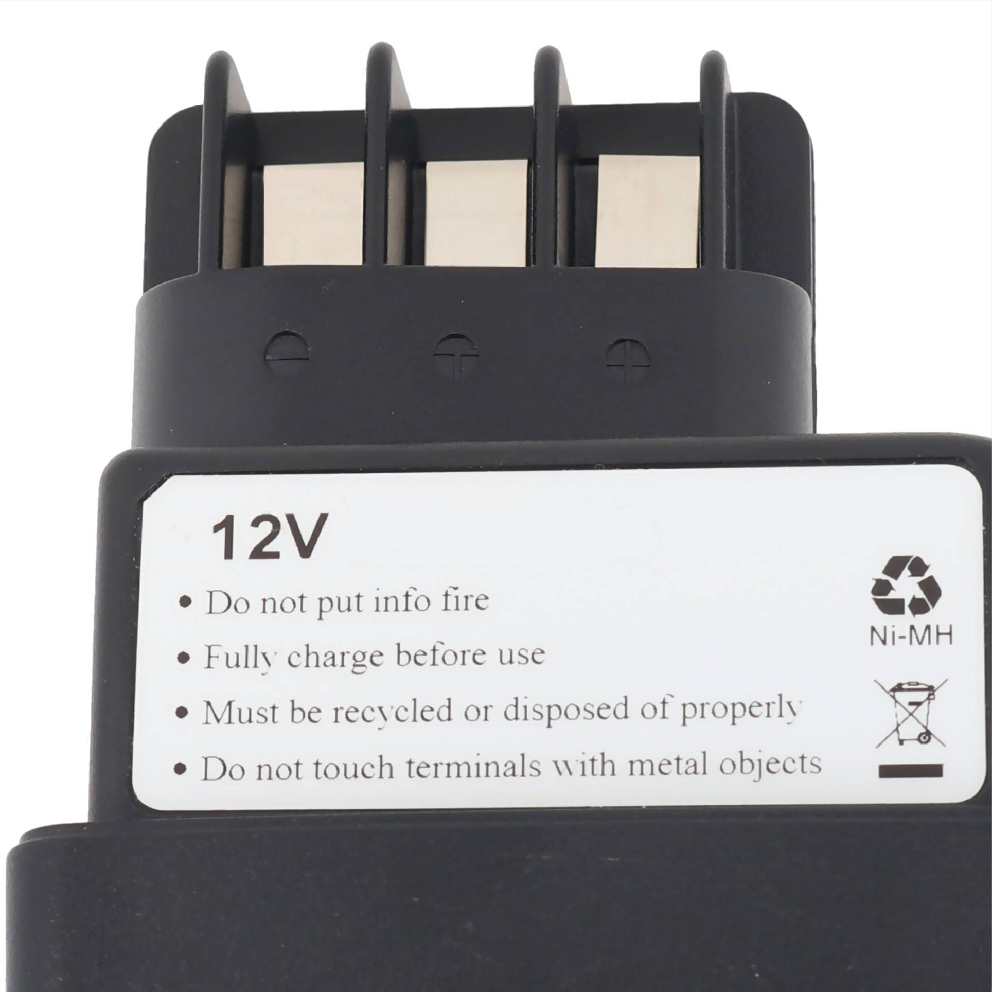 Akku passend für Metabo 6.30071, 6.31723, 12V, 2,0Ah NiMH mit Flachkontakten, keine Stiftkontakte