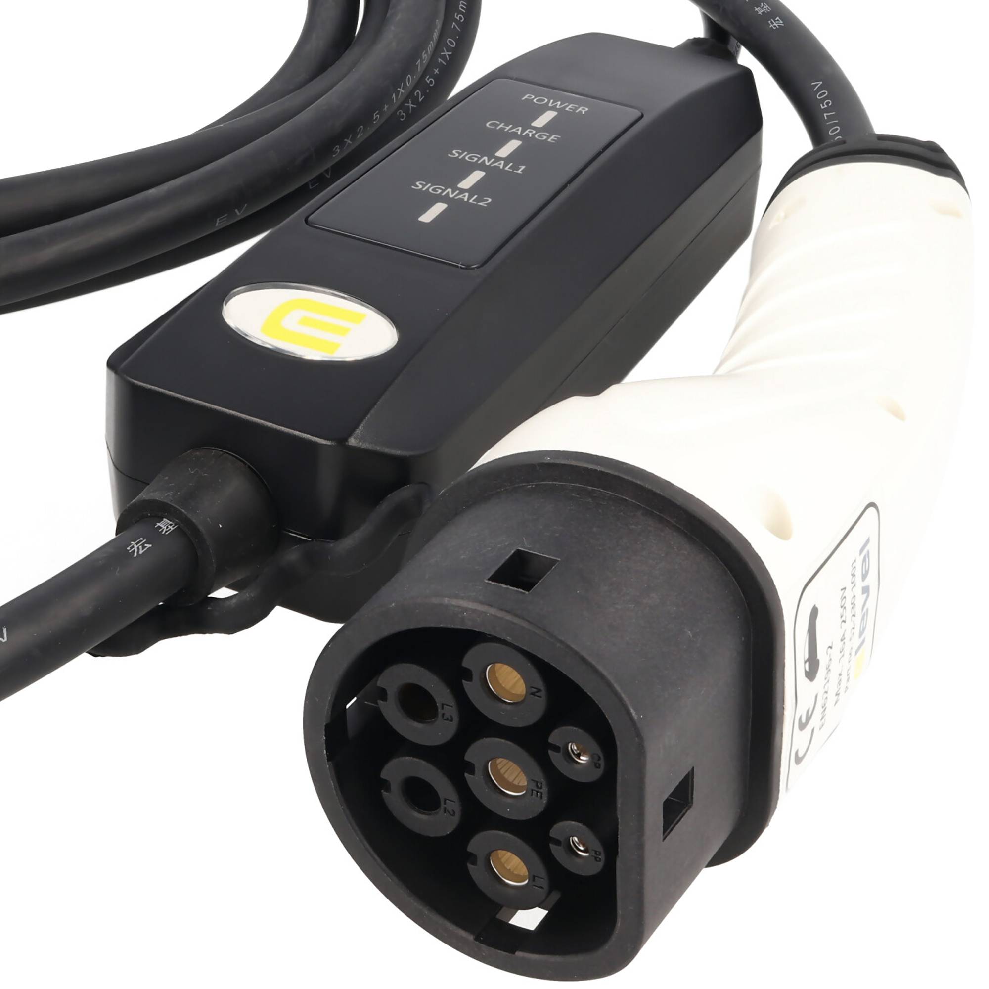 Ladekabel für Elektroautos mit SchuKo-Stecker auf Typ 2 Mode2 230V 13A 1-Phasen Ladetechnologie mit max. 3kW nur 1,79KG