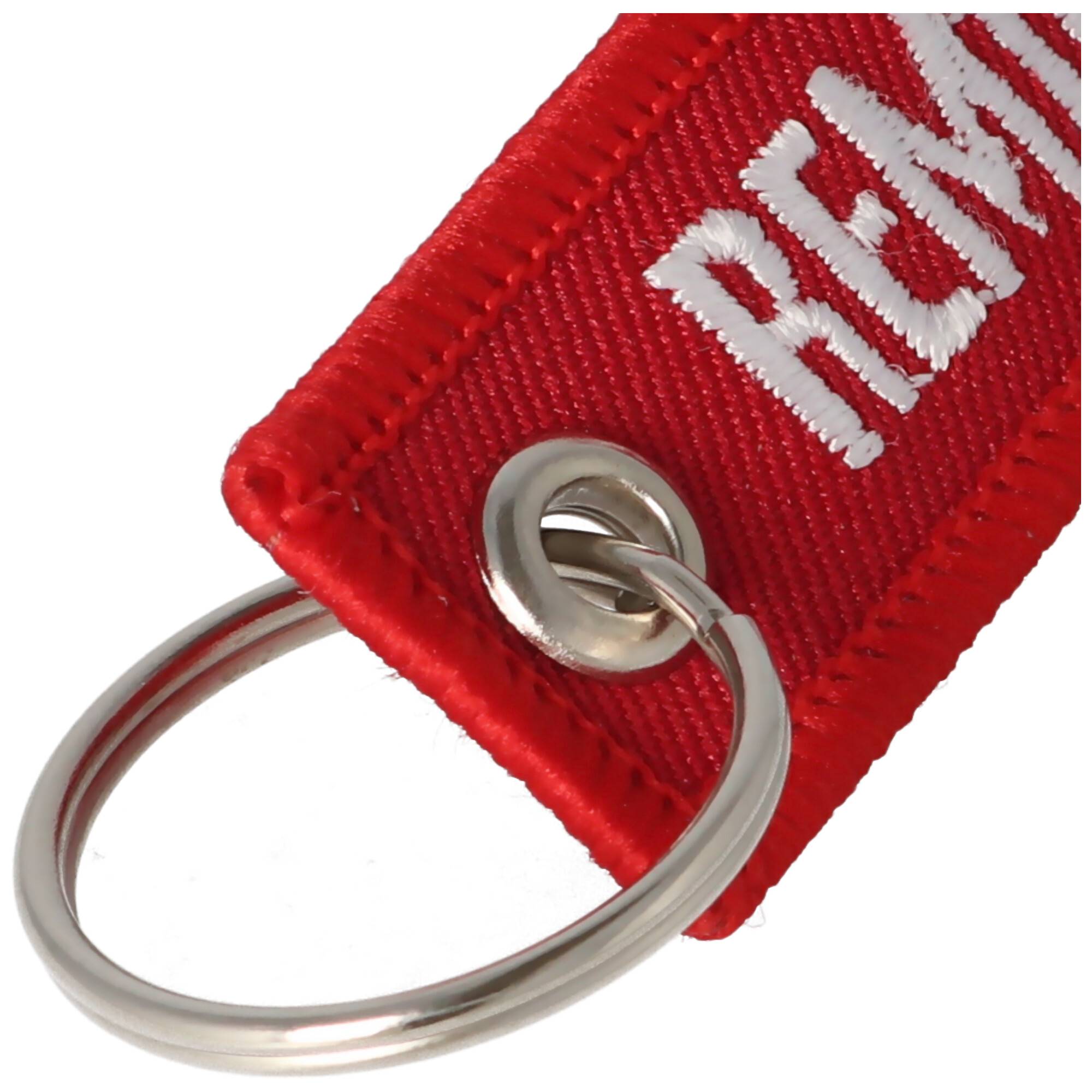 Anhänger mit Schriftzug Remove before flight Mini Abmessungen ca. 10,9 x 2,2 cm