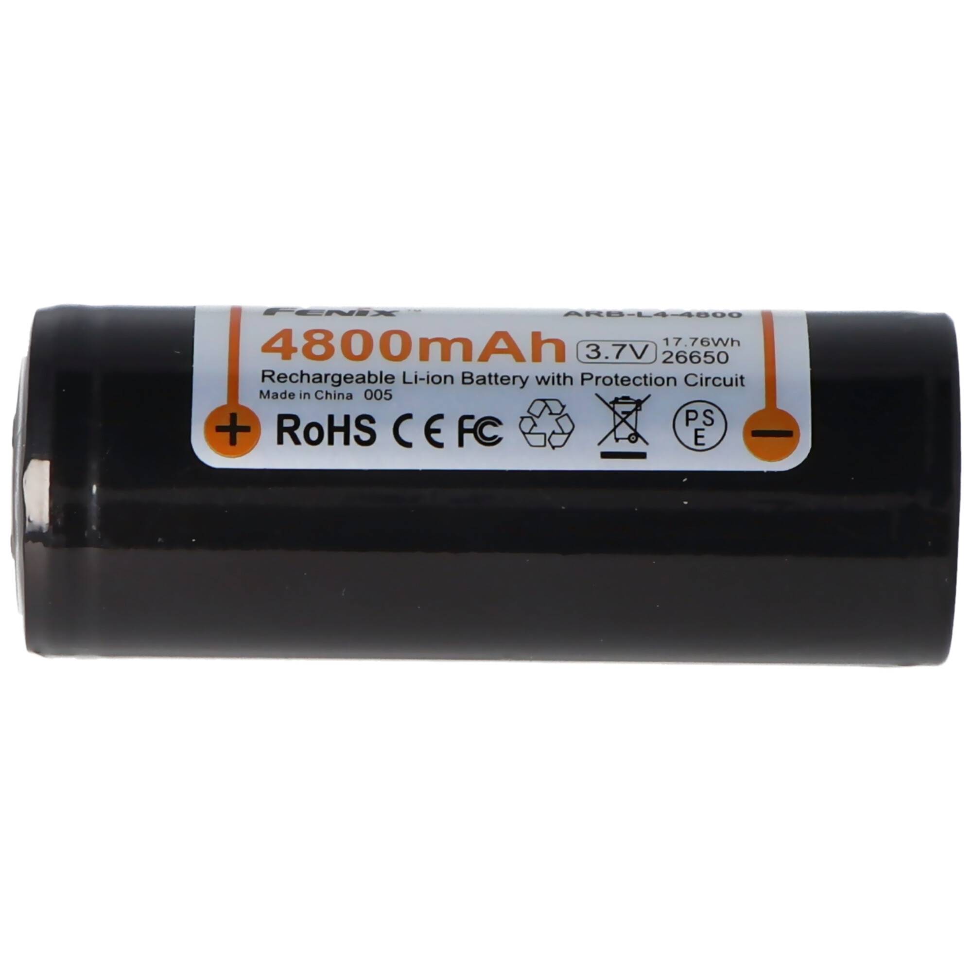 Fenix ARB-L4-4800 26650 Li-Ion Akku geschützt 3,7 Volt mit 4800mAh