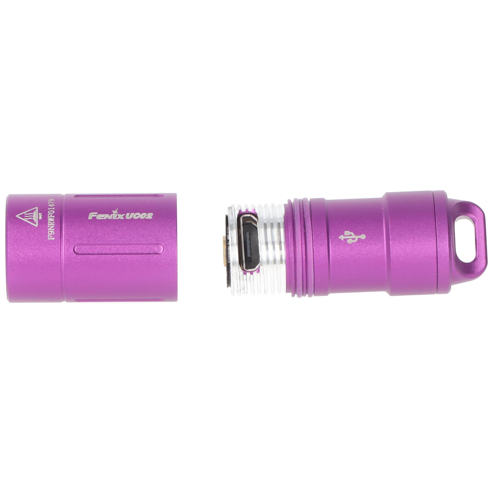 Fenix UC02 LED schlüsselbundleuchte lila mit Li-Ion Akku