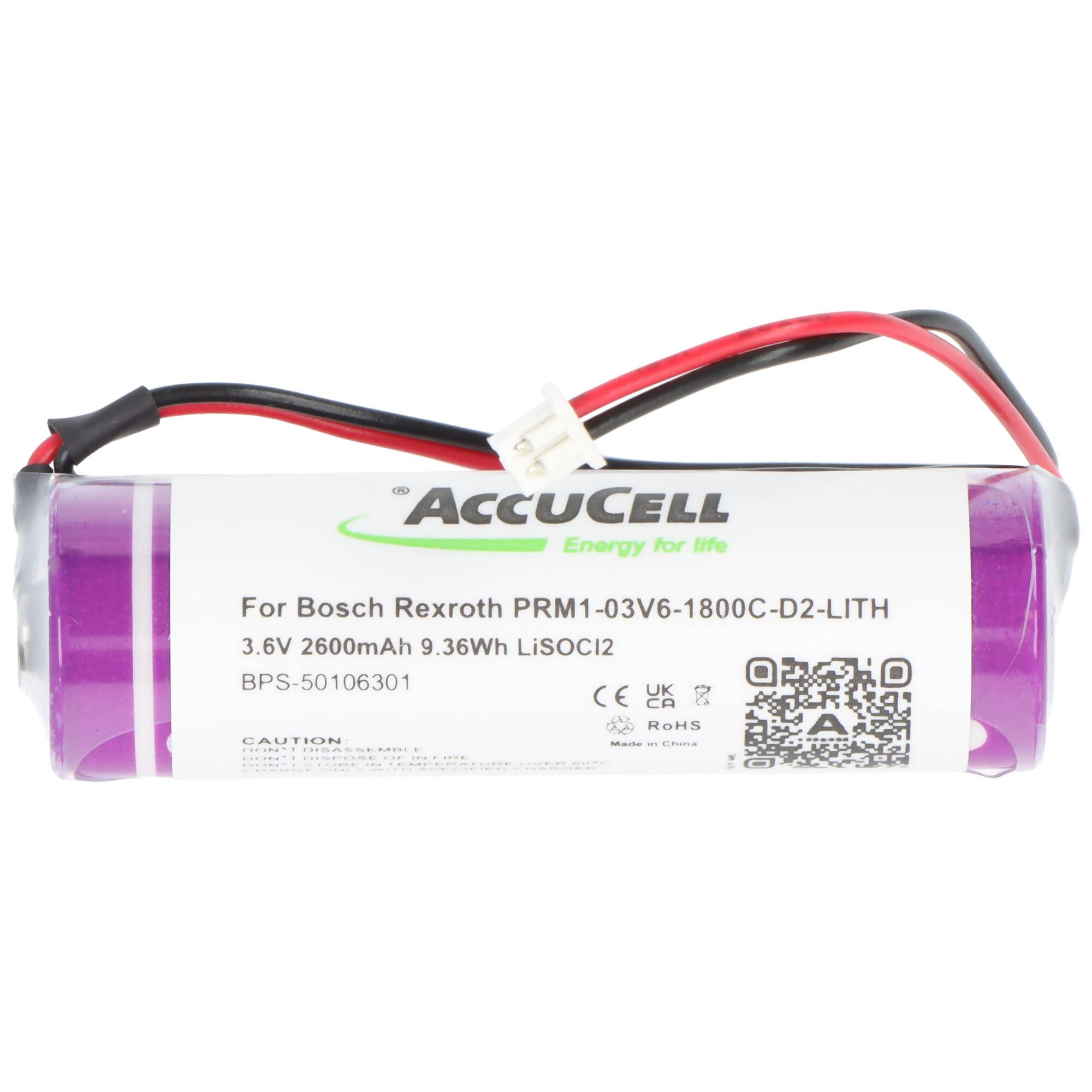 Speicherbatterie 3,6V ersetzt Bosch Rexroth PRM1-03V6-1800C-D2-LITH - 2600 mAh