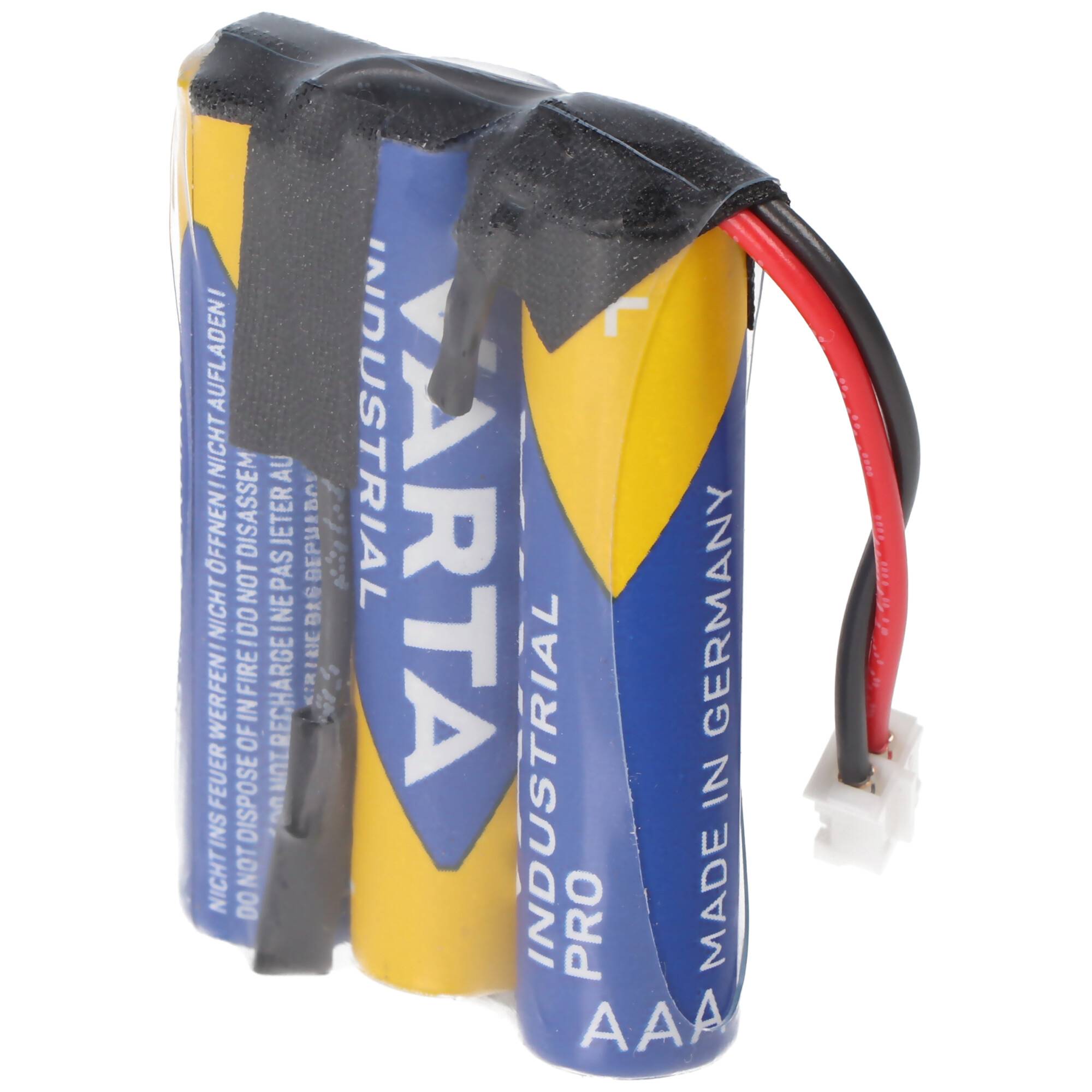 Batteriepack 4,5V F1x3 Micro AAA mit Kabel und Stecker ersetzt Safe-O-Tronic 38400200, Steckertyp PHR-Serie