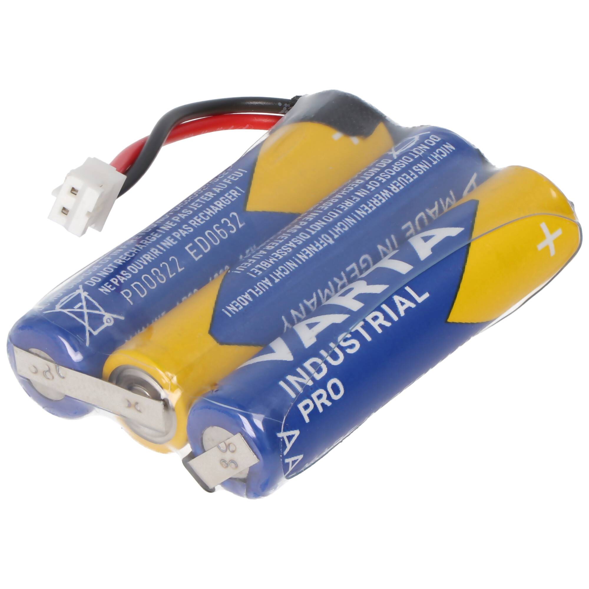 Batteriepack 4,5V F1x3 Micro AAA mit Kabel und Stecker ersetzt Safe-O-Tronic 38400200, Steckertyp PHR-Serie
