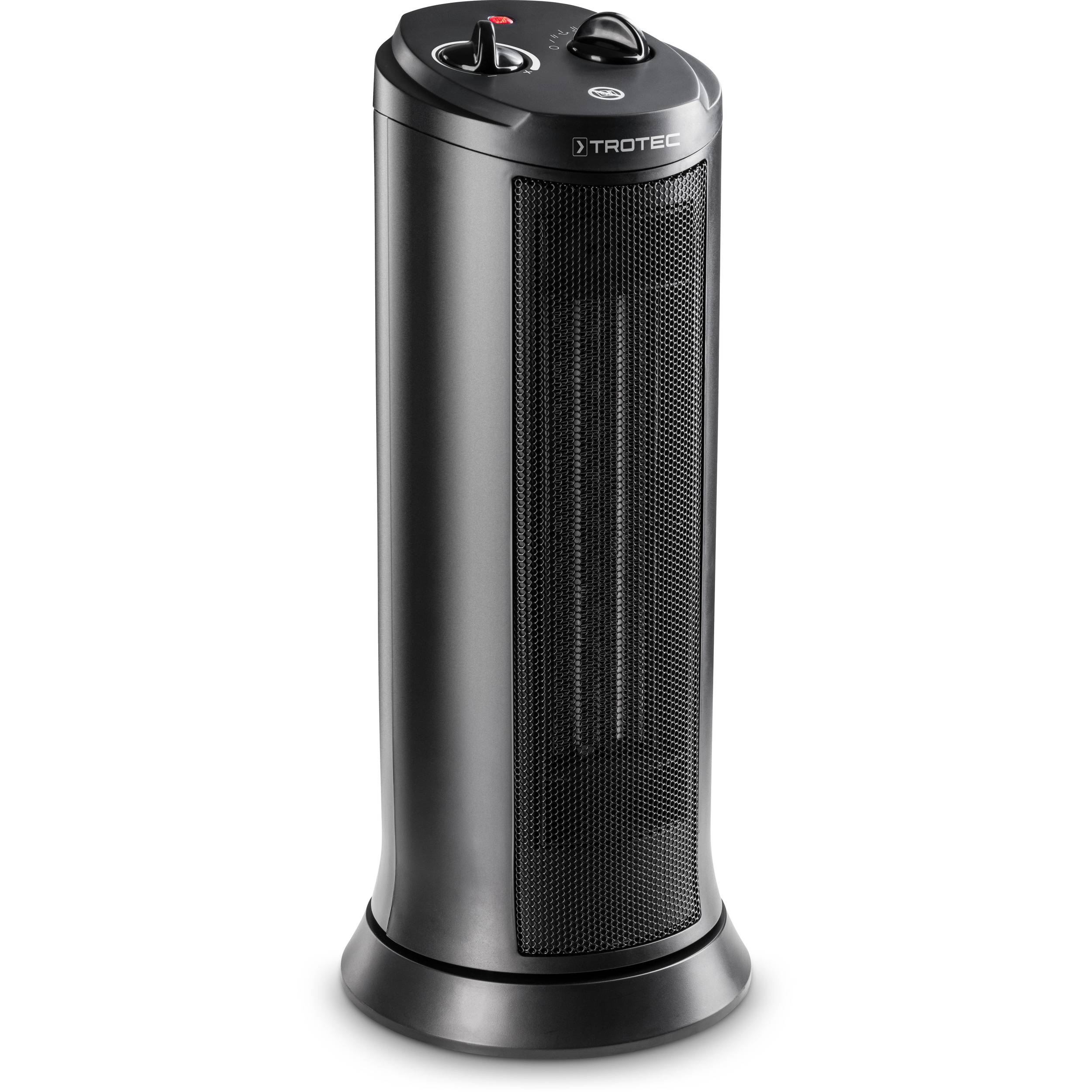 TROTEC Keramik Heizlüfter TFC 19 E – Heizleistung 1200 W / 2000 W – Heizung mit Thermostat, Raumgröße 24 m² bis 60 m³, Oszillationsfunktion 7