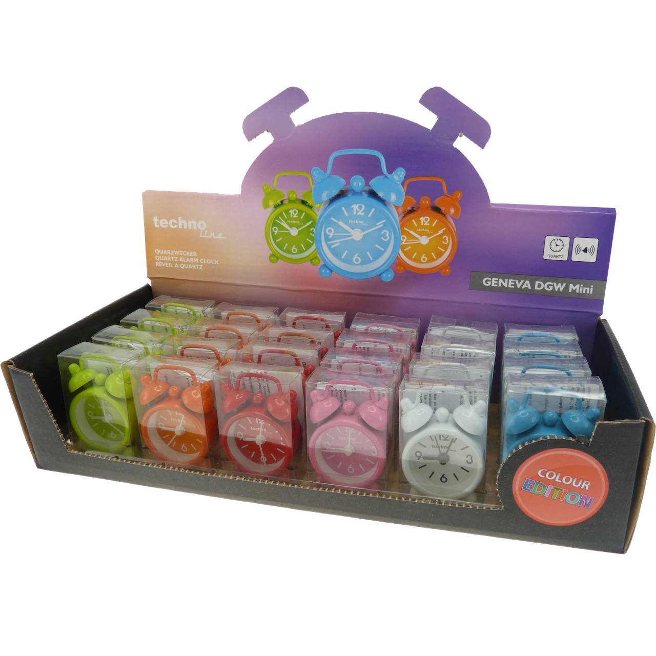 Modell DGW mini - Quarzwecker mit Weckalarm, 24h Display