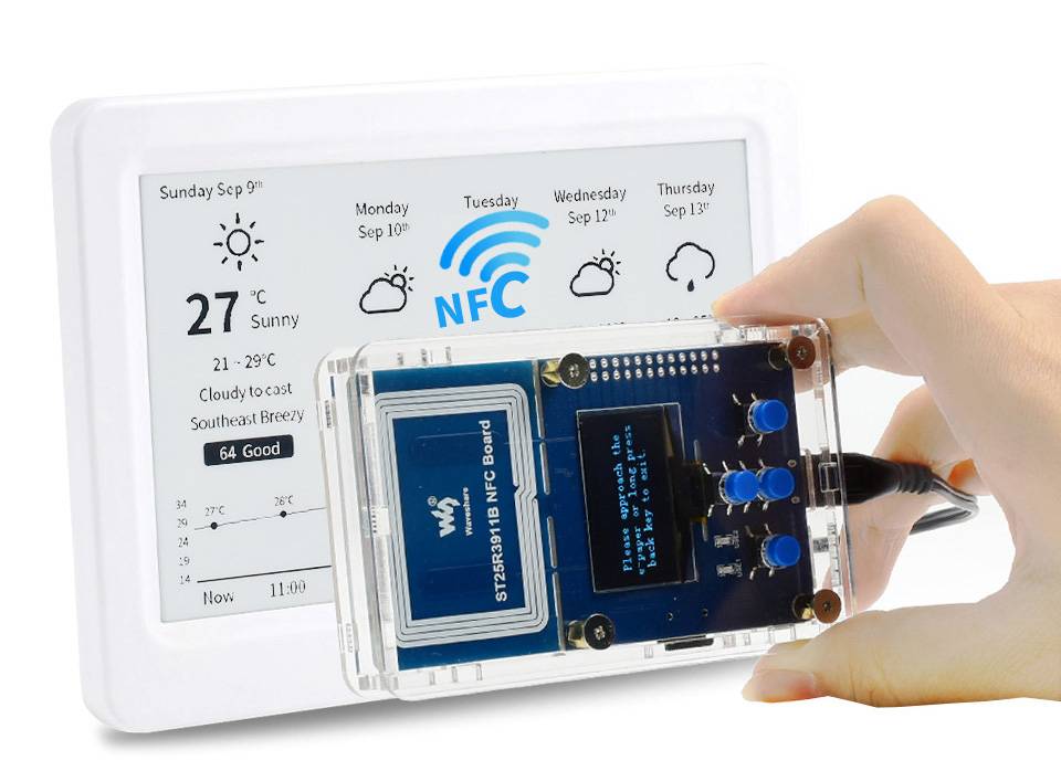 WaveShare ST25R3911B NFC Development Kit with NFC Reader TF Card USB Cable