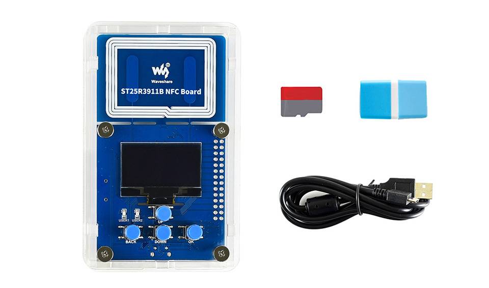 WaveShare ST25R3911B NFC Development Kit with NFC Reader TF Card USB Cable