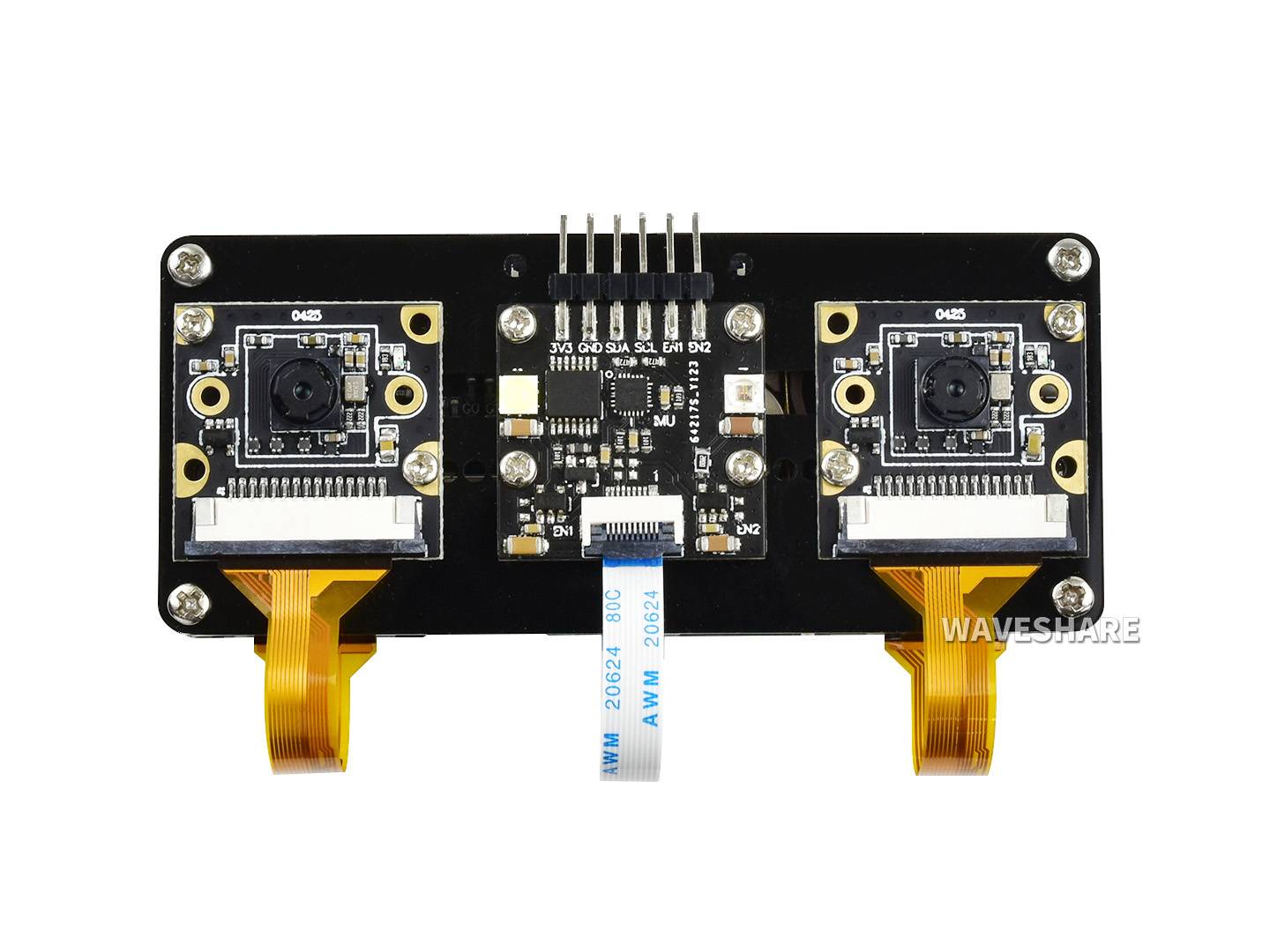 WaveShare Binocular Stereo Vision Expansion Board For Raspberry Pi Compute Module, Small Size