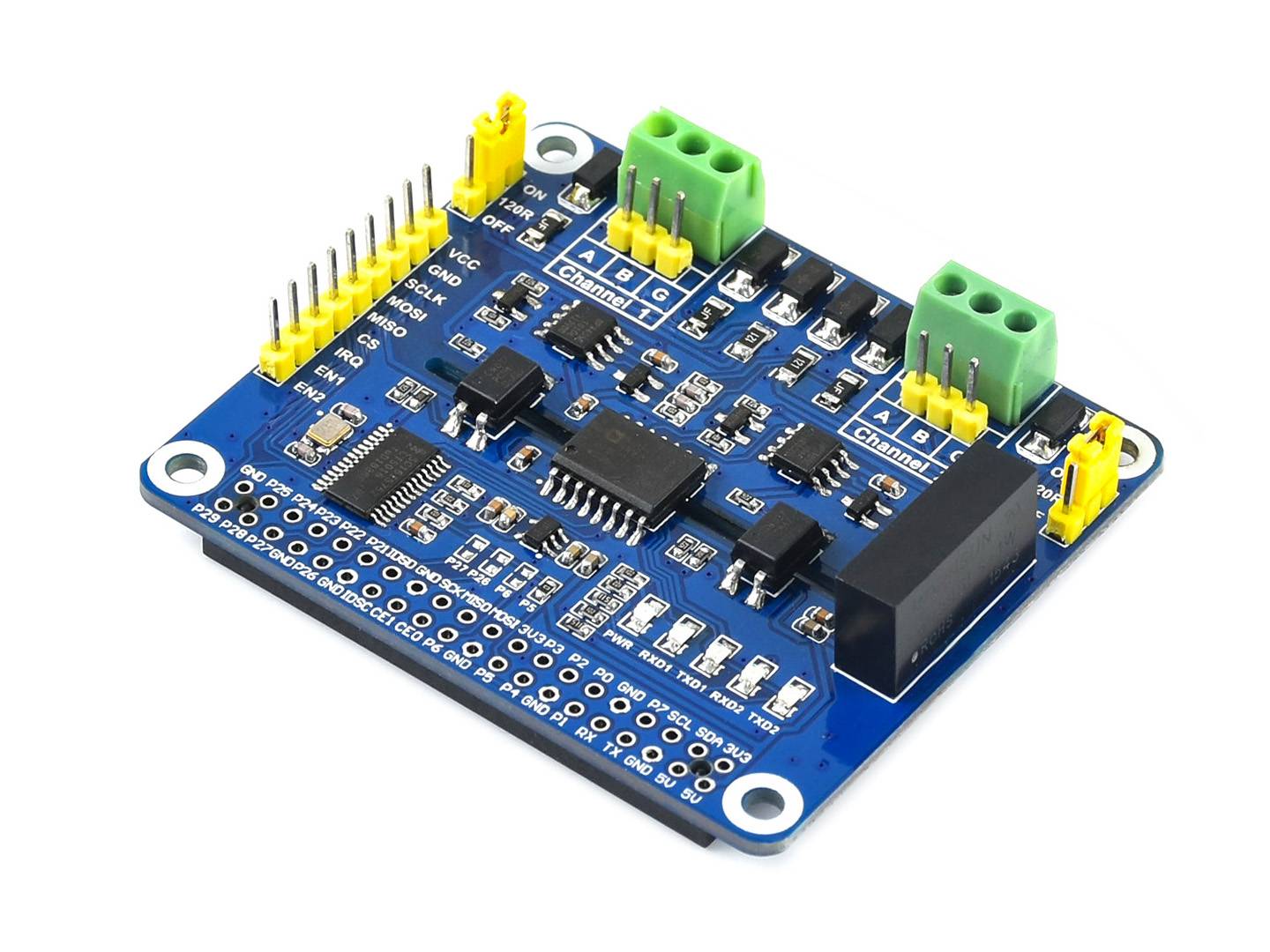 WaveShare 2-Channel Isolated RS485 Expansion HAT for Raspberry Pi
