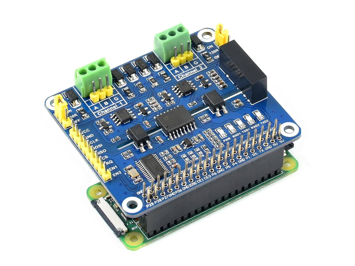 WaveShare 2-Channel Isolated RS485 Expansion HAT for Raspberry Pi