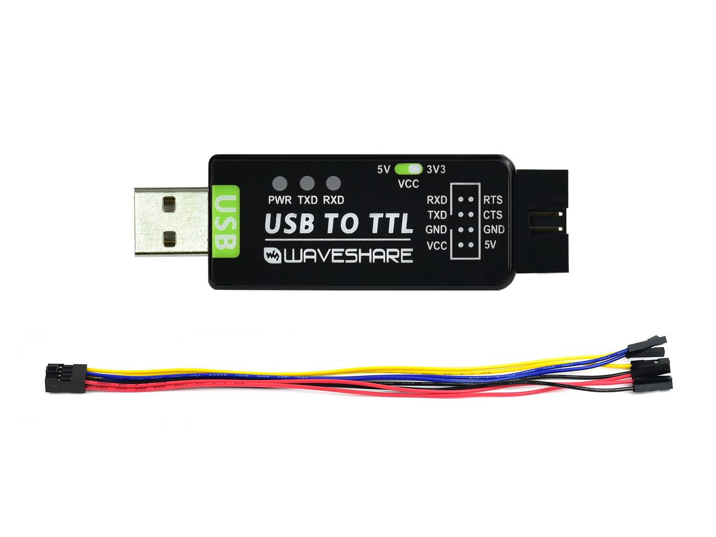 WaveShare Industrial USB TO TTL Converter, Original FT232RL, Multi Protection & Systems Support