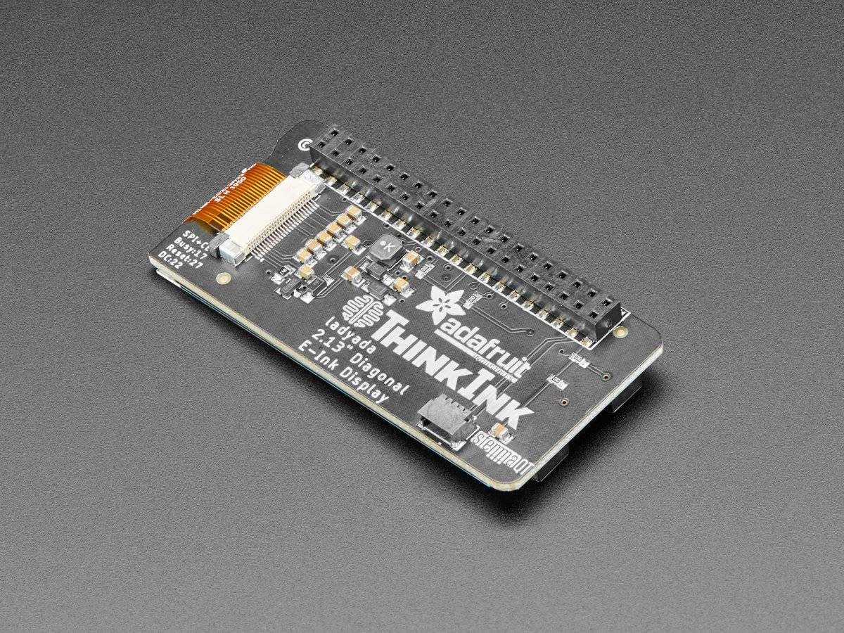 Adafruit 2.13" Monochrome E-Ink Bonnet for Raspberry Pi 4687
