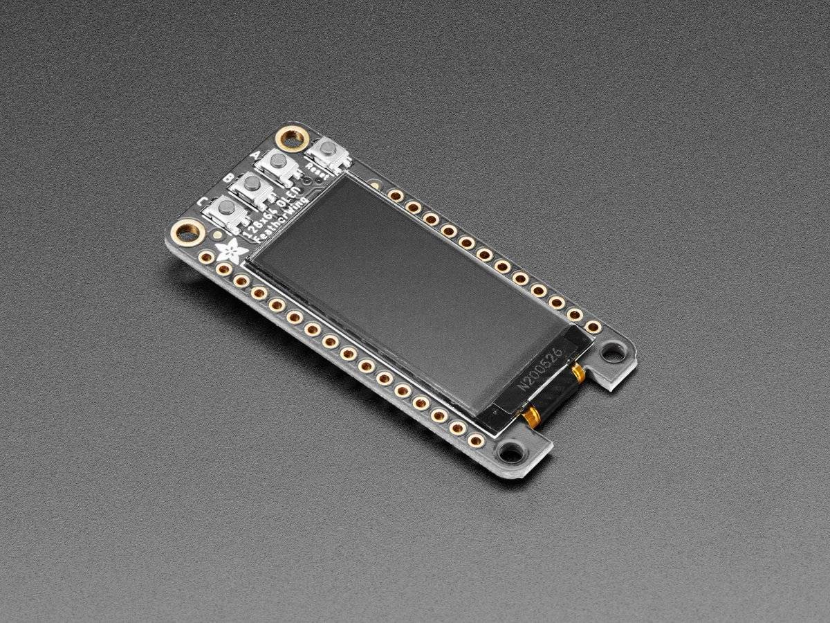 Adafruit FeatherWing OLED - 128x64 OLED Add-on For Feather 4650