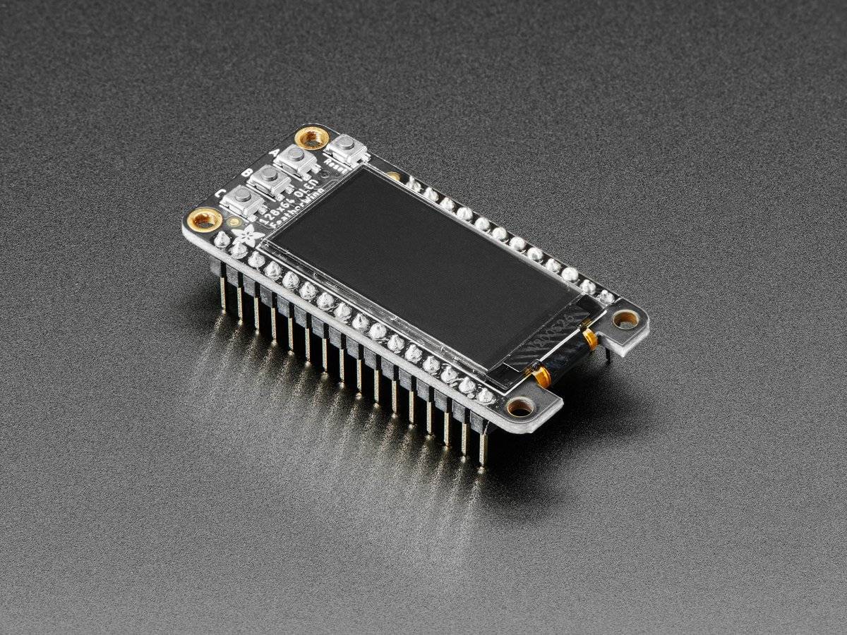 Adafruit FeatherWing OLED - 128x64 OLED Add-on For Feather 4650