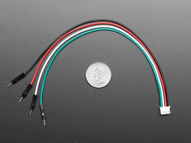Adafruit JST PH 4-Pin to Male Header Cable - I2C STEMMA Cable - 200mm 3955