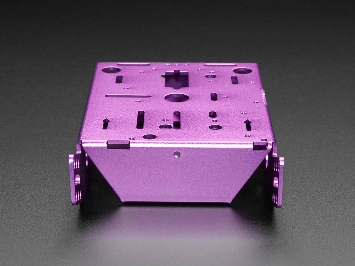 Adafruit Purple Aluminum Chassis for TT Motors - 2WD 3796
