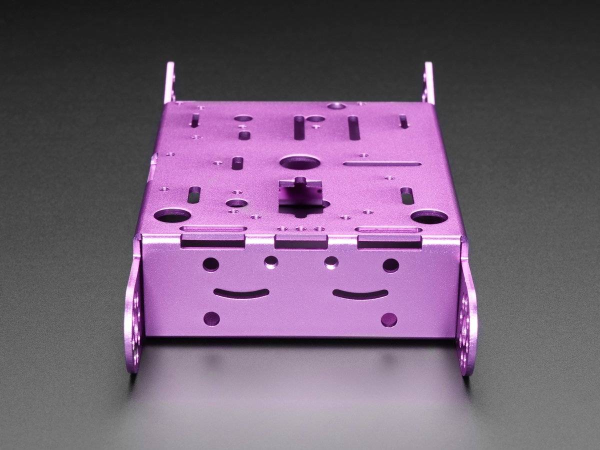 Adafruit Purple Aluminum Chassis for TT Motors - 2WD 3796