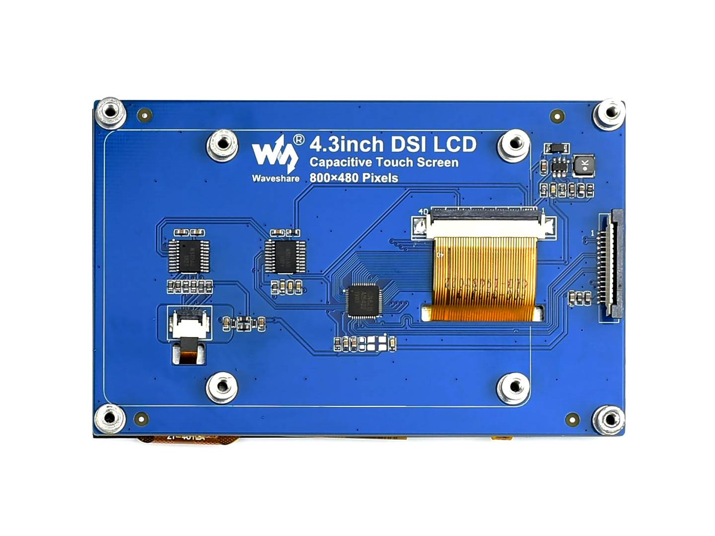 WaveShare 4.3inch 800×480 Capacitive Touch Display for Raspberry Pi, IPS Wide Angle MIPI DSI Interface 16239