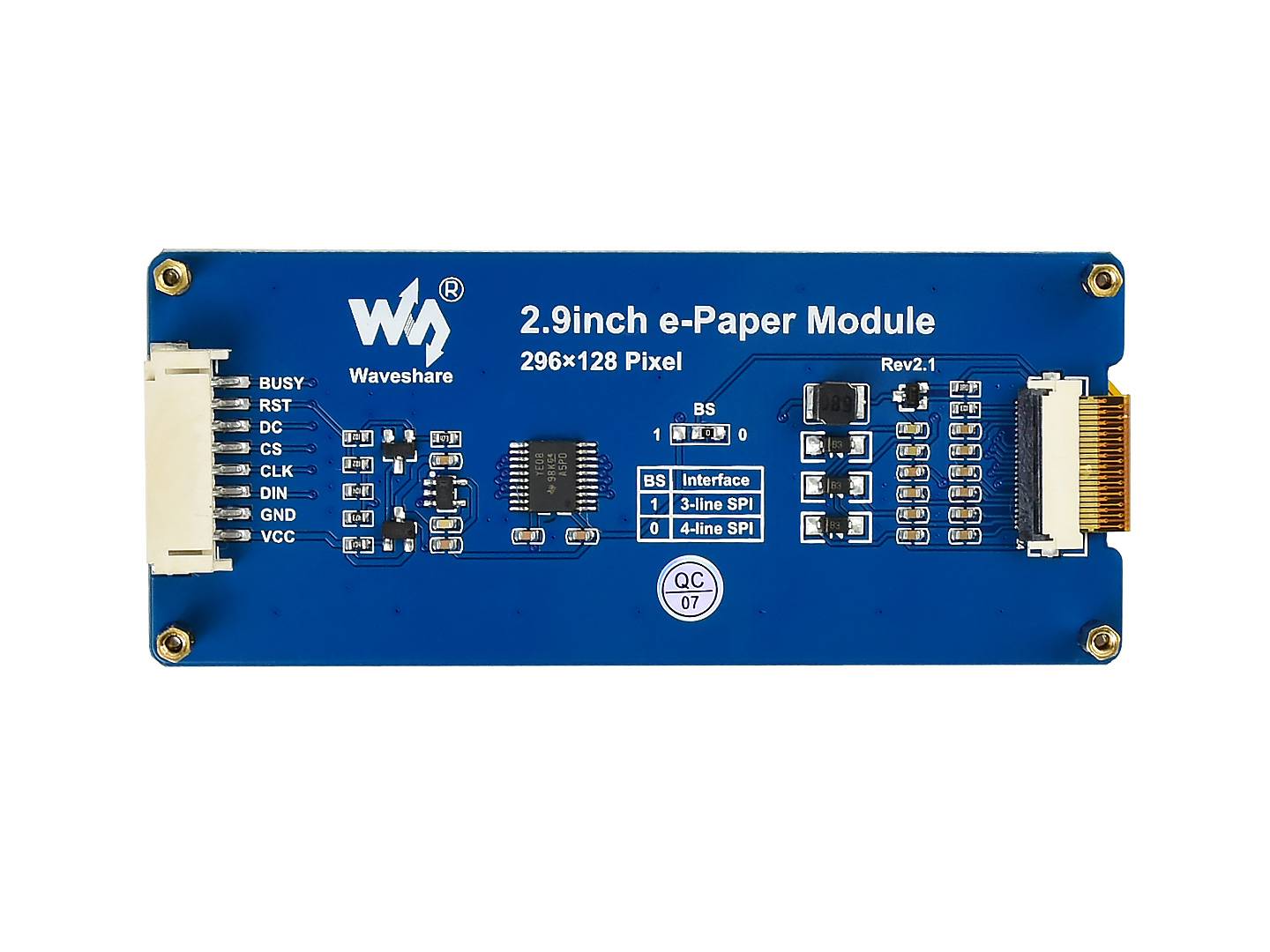 Waveshare 2,9 inch 296x128 E-Ink E-Paper Display Modul SPI für Raspberry Pi Arduino