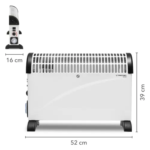 TROTEC Konvektor TCH 22 E mit 2000 W Heizleistung Frostwächter Überhitzungsschutz Thermostatgesteuert TROTEC Konvektor TCH 22 E mit 2000 W Heizleistung Frostwächter Überhitzungsschutz Thermostatgesteuert