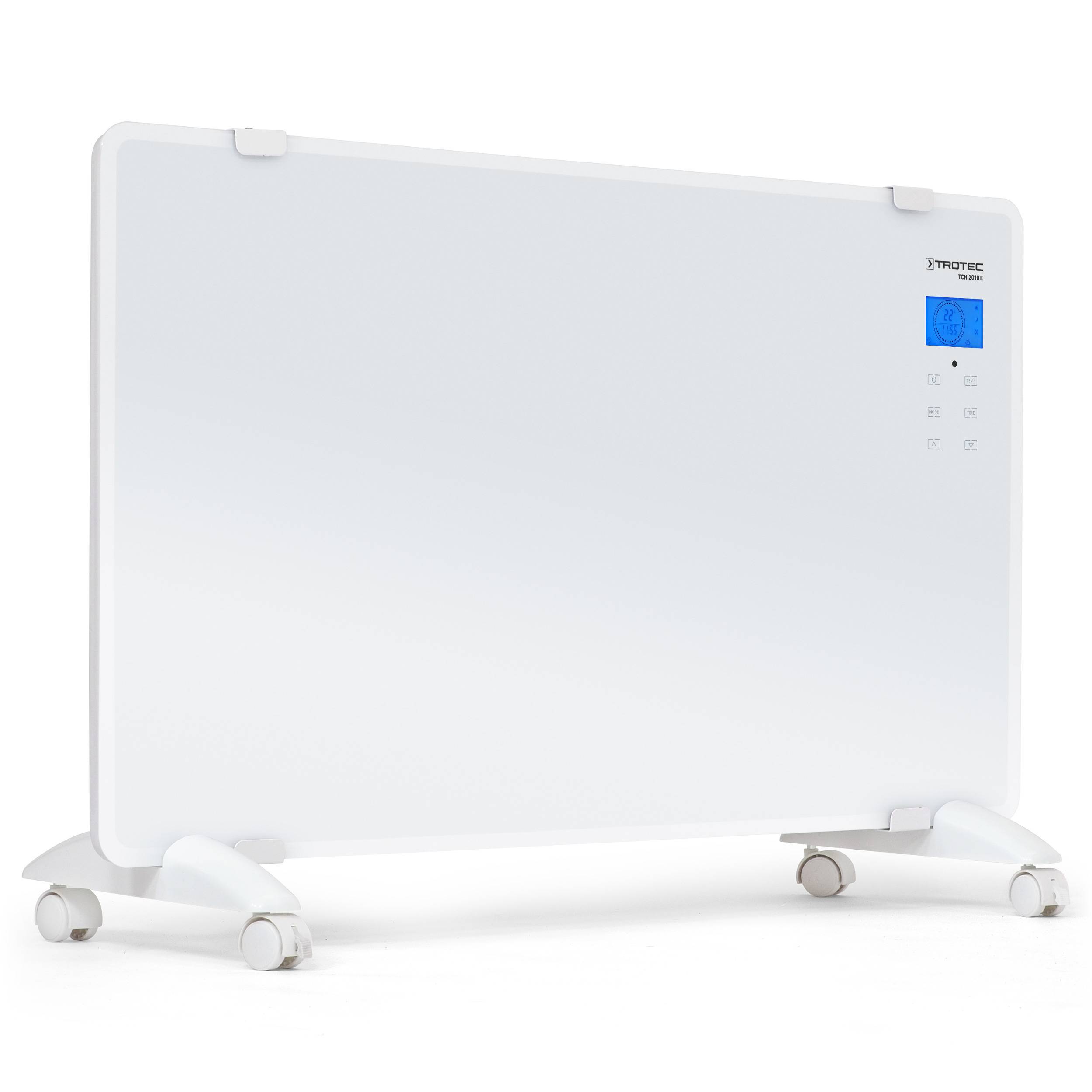 TROTEC Glaskonvektor Elektroheizung TCH 2010 E – Heizleistung 1000 W / 2000 W – Elektrische Heizung mit Thermostat, Timer-Funktion, energiesparend