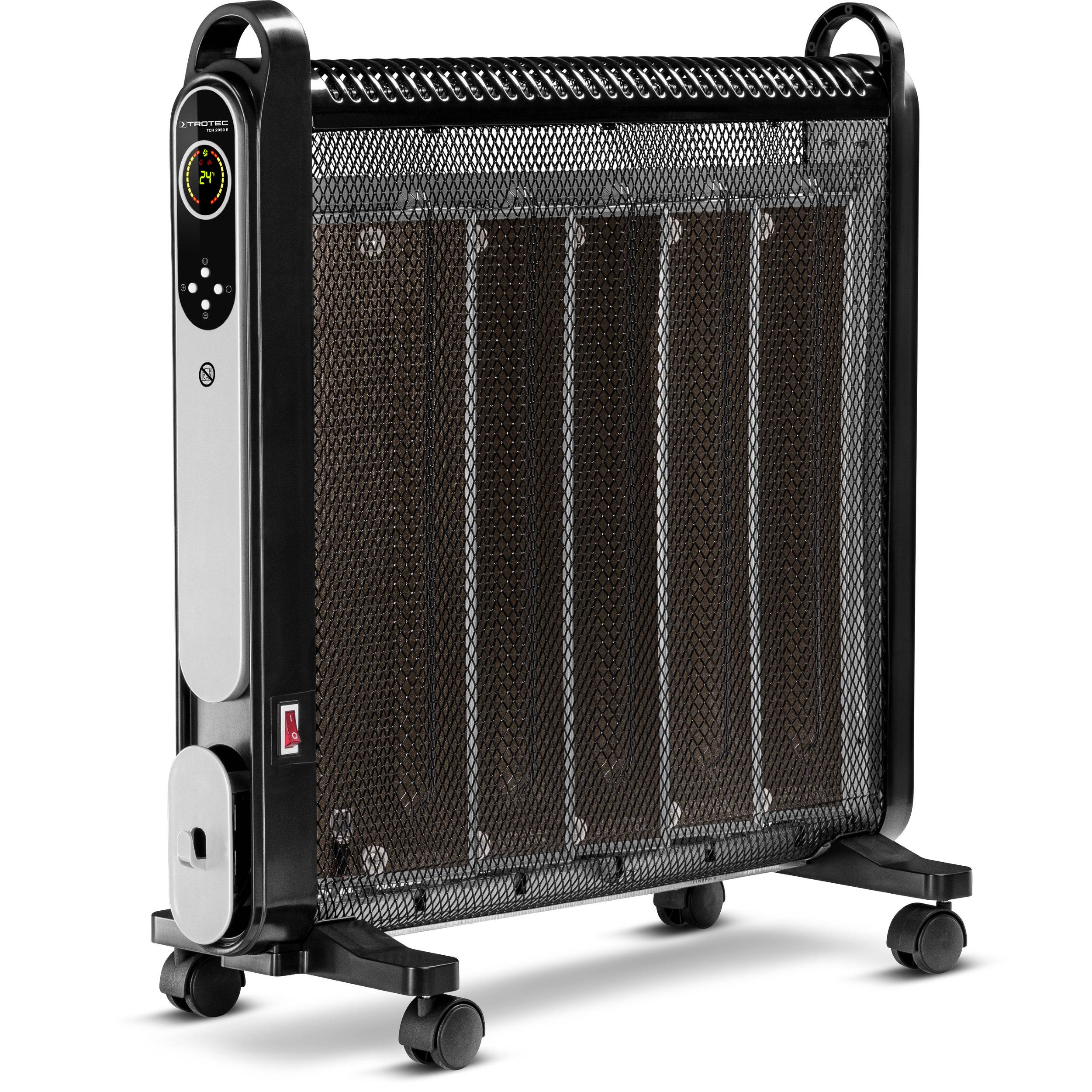 TROTEC Wärmewellenheizung TCH 2050 E – Heizleistung 1200 W / 2000 W – Konvektor Standgerät, Infrarotheizung, mit Timer-Funktion