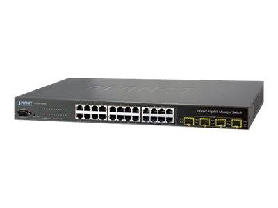 PLANET WGSW-24040 - Switch - L2+ - managed - 20 x 10/100/1000 + 4 x Kombi-Gigabit-SFP