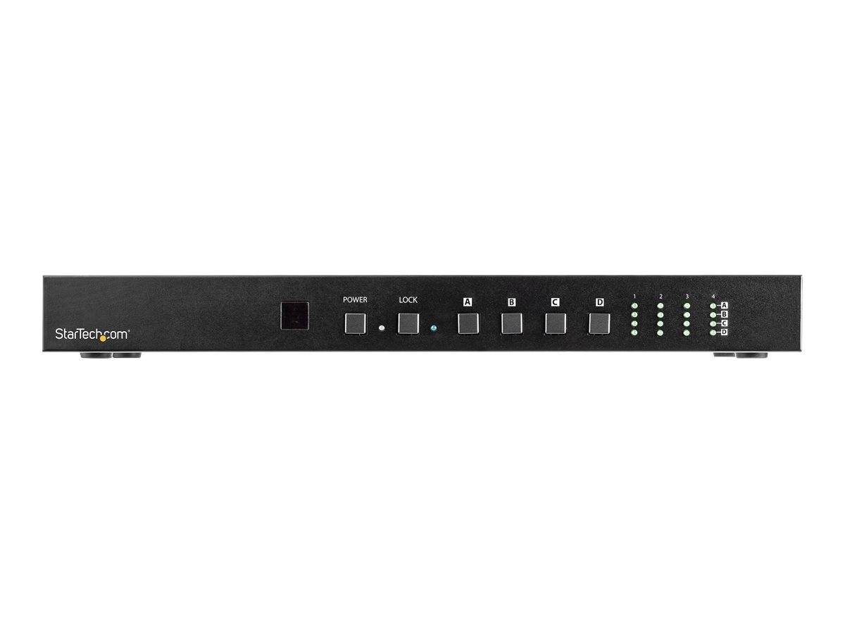 StarTech.com 4x4 HDMI Matrix Switch mit Audio- und Ethernet-Steuerung - 4K 60Hz - HDMI-Switch - Rack-montierbar (VS424HD