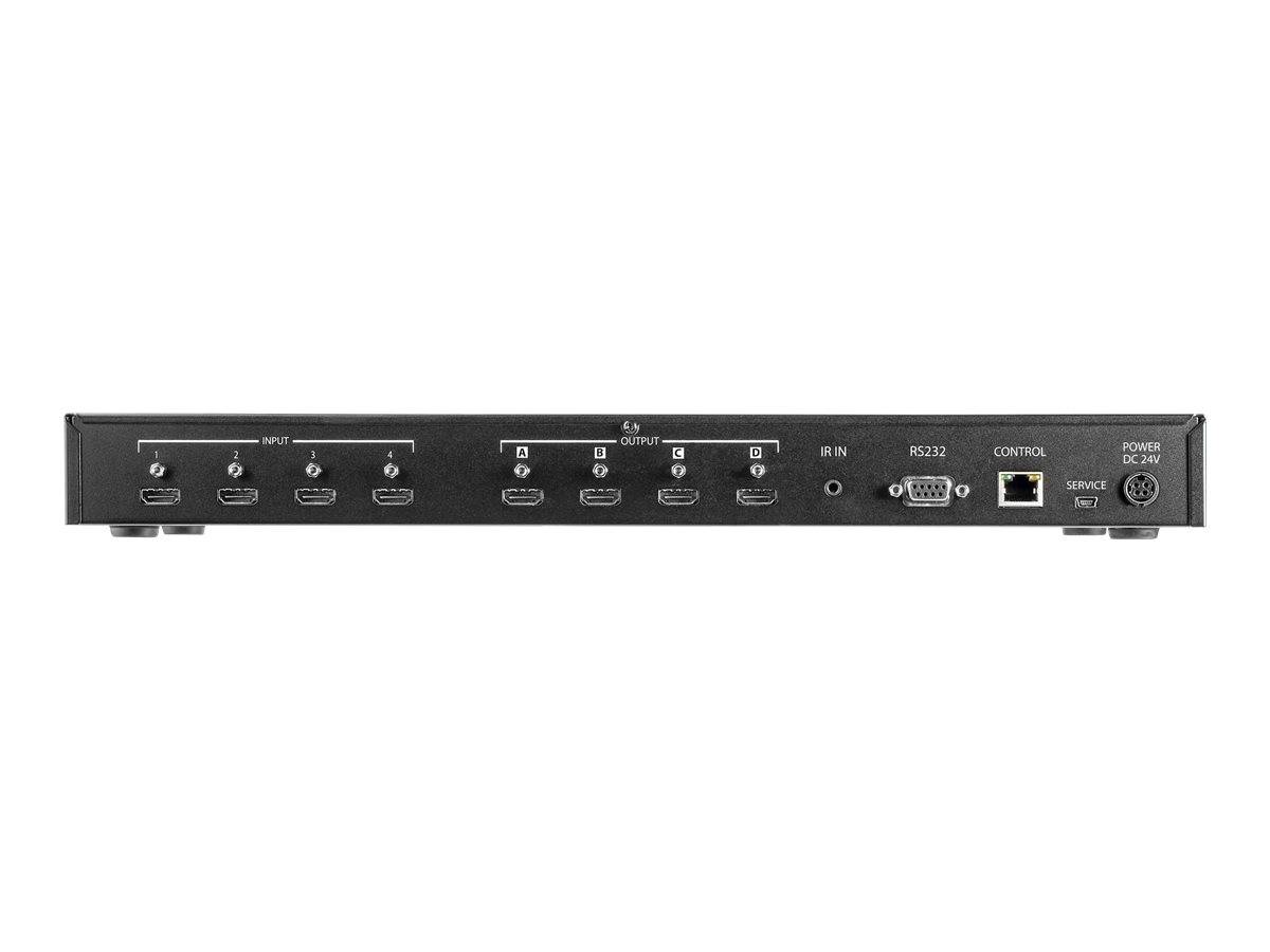 StarTech.com 4x4 HDMI Matrix Switch mit Audio- und Ethernet-Steuerung - 4K 60Hz - HDMI-Switch - Rack-montierbar (VS424HD