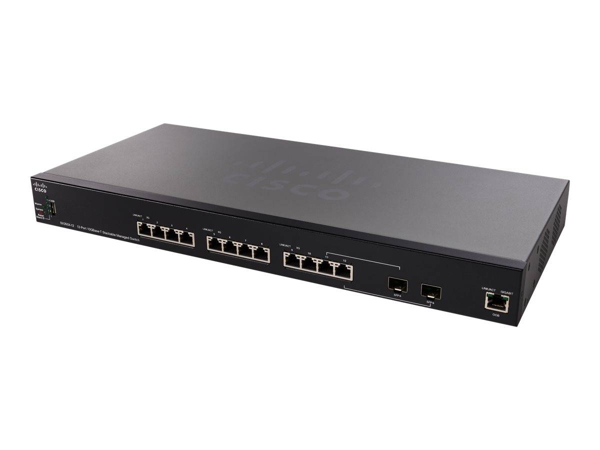 Cisco SX350X-12 - Switch - managed - 10 x 10 Gigabit Ethernet + 2 x C 10 G-Bit SFP+ + 2 x 10 Gigabit SFP+