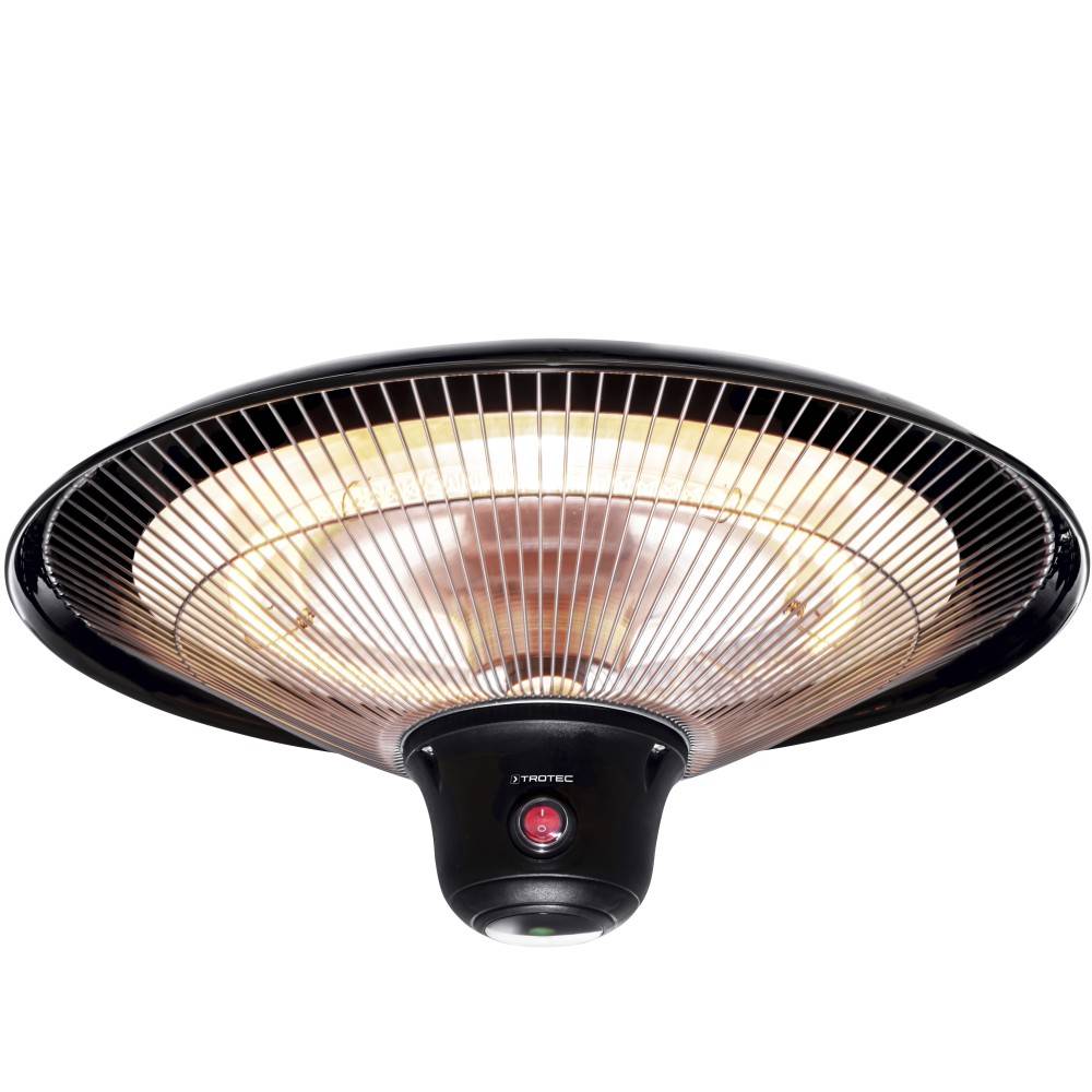 TROTEC Design-Deckenheizstrahler IR 1500 SC mit 1.500 W Heizleistung Infrarotheizstrahler Terrassenheizstrahler Spritzwassergeschützt