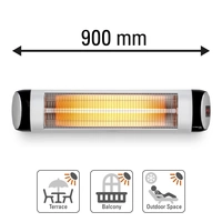 TROTEC Infrarot Heizstrahler IR 2570 S mit 2.500 W Heizleistung Infrarotheizer Terrassenheizstrahler TROTEC Infrarot Heizstrahler IR 2570 S mit 2.500 W Heizleistung Infrarotheizer Terrassenheizstrahler