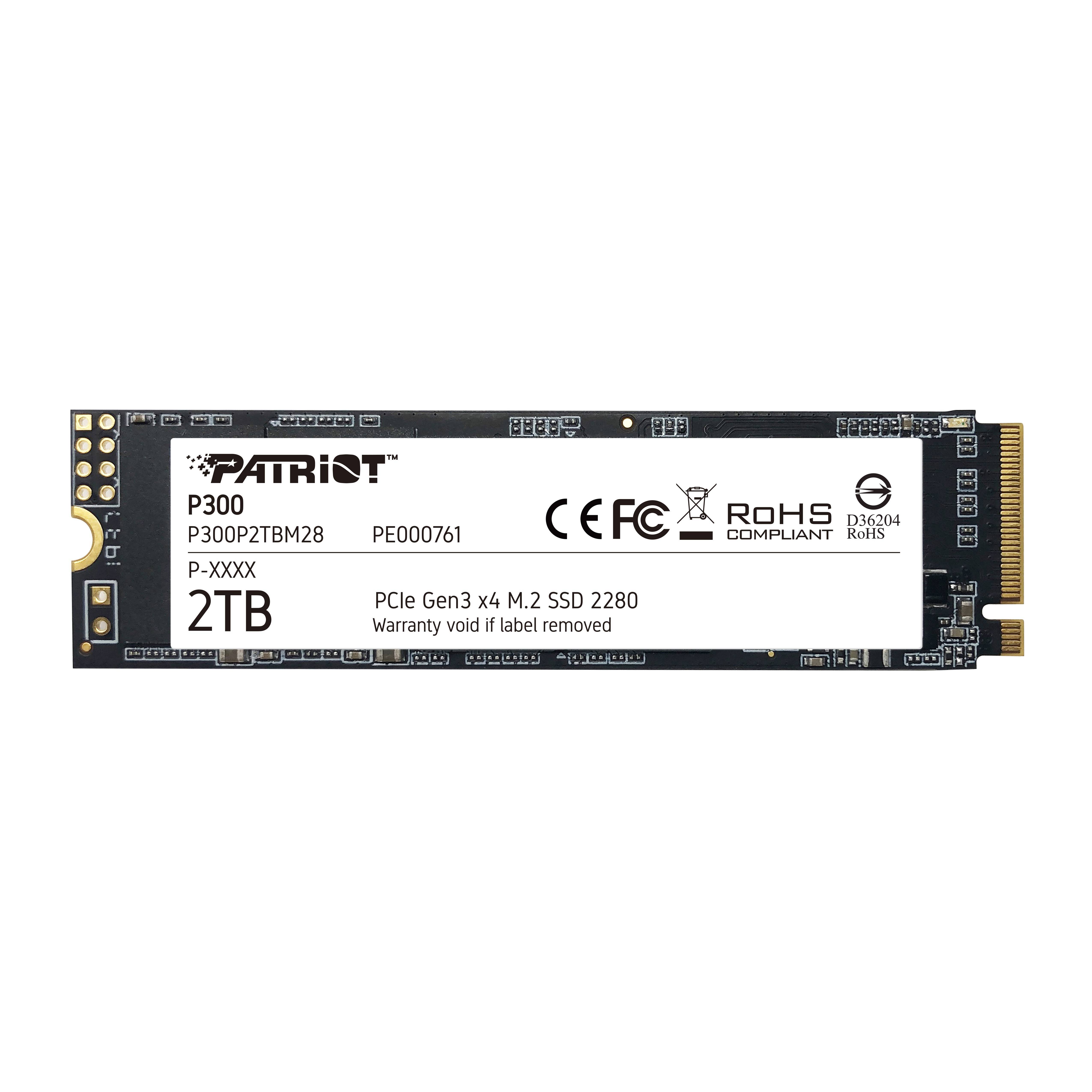 Patriot P300 - 2 TB SSD - intern - M.2 2280 - PCI Express 3.0 x4 (NVMe)