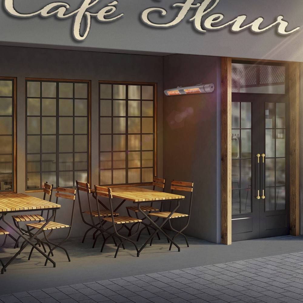 TROTEC Infrarot-Heizstrahler IR 3050 mit 3.000 W Heizleistung Terrassenheizstrahler Spritzwassergeschützt