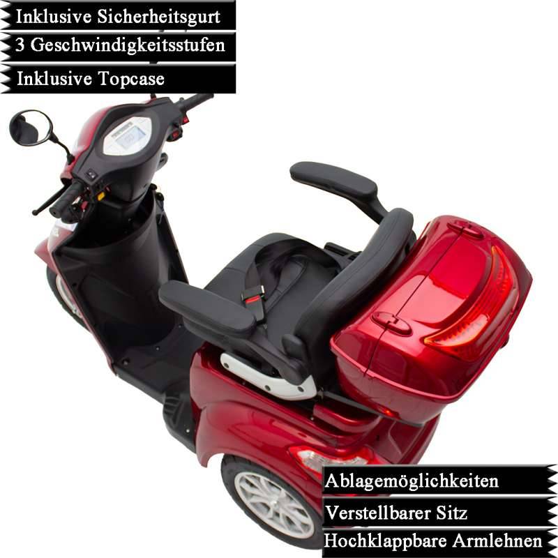 ECO ENGEL 501 Rot Senioren Roller 25 km/h Seniorenmobil