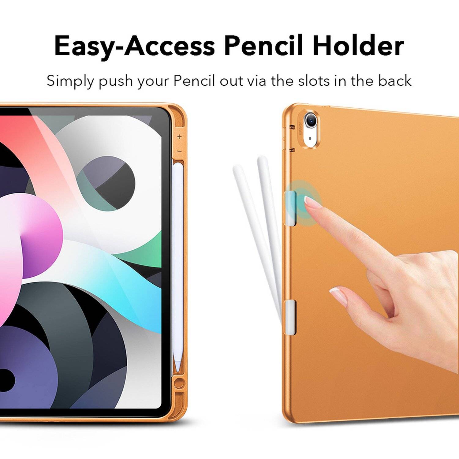 ESR Tablet Hülle Tasche für iPad Air 4 10,9" ( 2020 ) Etui Faltbar Smart Sleep Funktion Schutzhülle Papaya