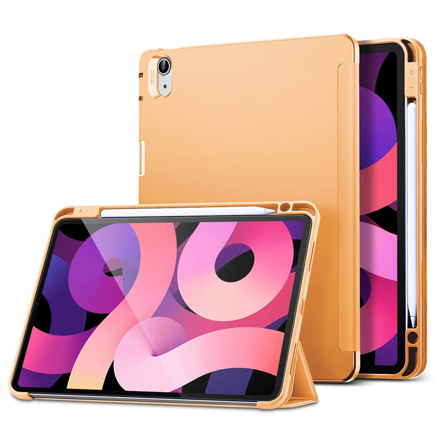 ESR Tablet Hülle Tasche für iPad Air 4 10,9" ( 2020 ) Etui Faltbar Smart Sleep Funktion Schutzhülle Papaya