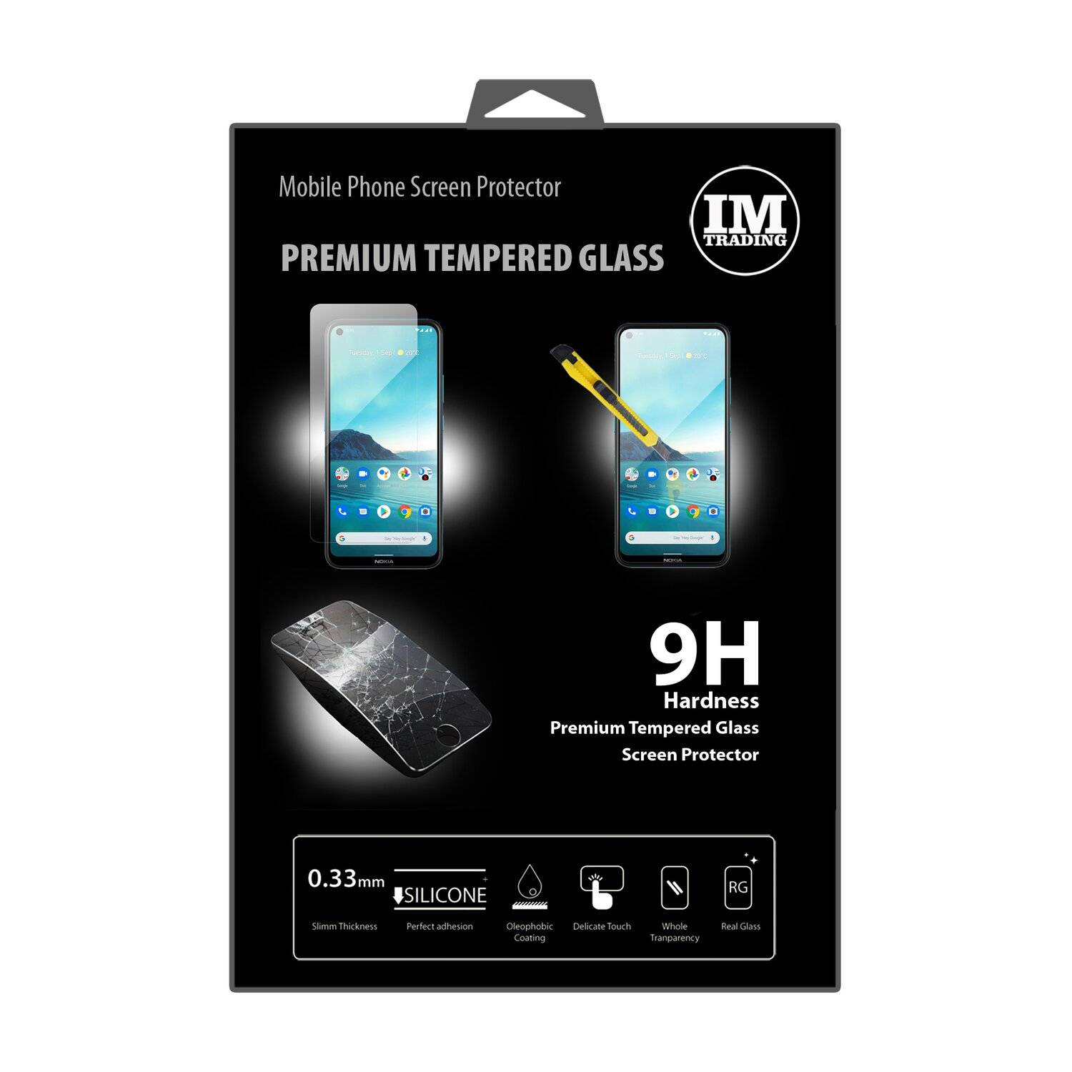 cofi1453® Schutzglas 9H kompatibel mit Nokia 3.4 Displayschutzfolie Schutzfolie Passgenau Glas
