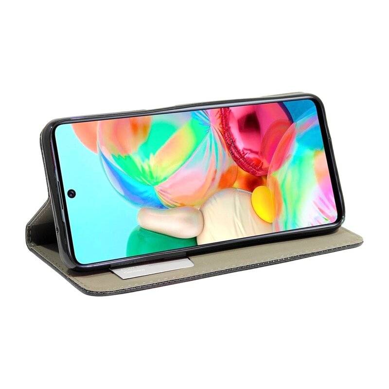 Buch Tasche "Smart" für SAMSUNG GALAXY A72 5G Handy Hülle Brieftasche Schutzhülle mit Standfunktion, Kartenfach Schwarz