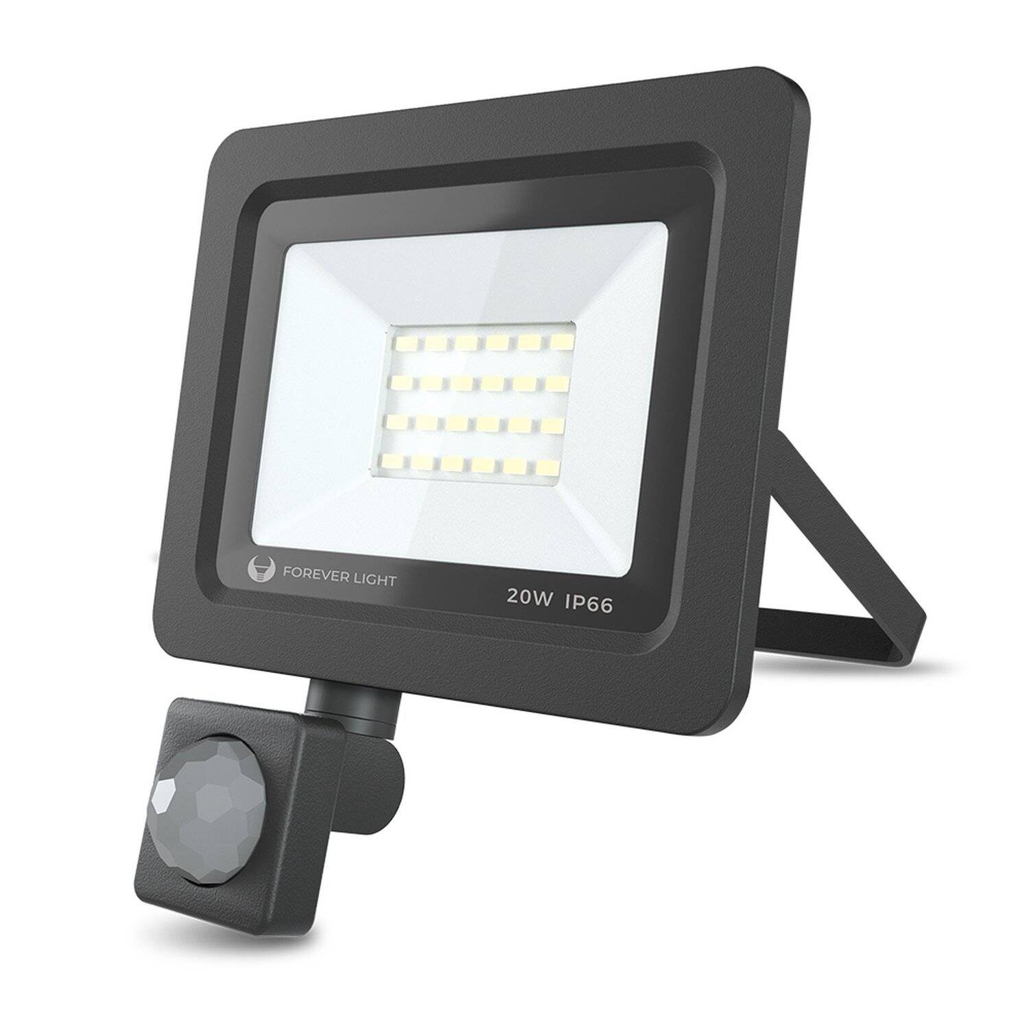 Flutlicht LED PROXIM ll IP66 Wasserdicht Strahler Fluter 20W Ersetzt 105W Kaltweiß (6000K) 1600LM Mit Bewegungsmelder Spotlight Außenstrahler Wandst