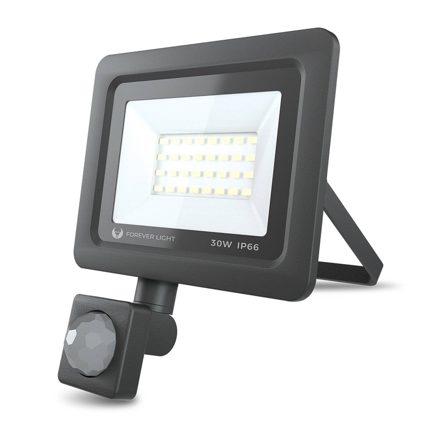 Flutlicht LED PROXIM ll IP66 Wasserdicht Strahler Fluter 30W Ersetzt 150W Kaltweiß (6000K) 2400LM Mit Bewegungsmelder Spotlight Außenstrahler Wandst