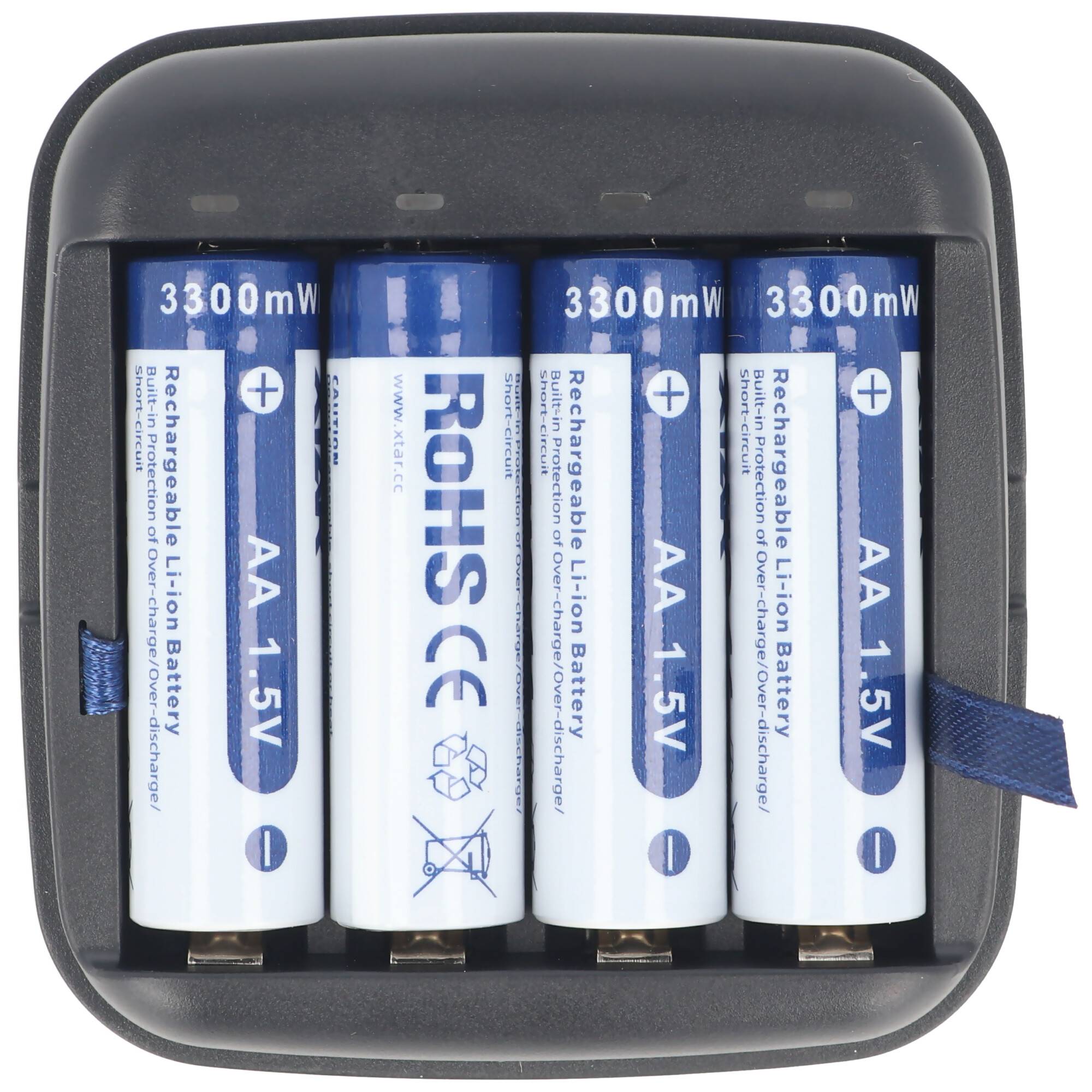 BC4 Schnell-Ladegerät für Li-Ion 1.5V Akku und 1,5V NiMH 1,2V Akkus AA AAA