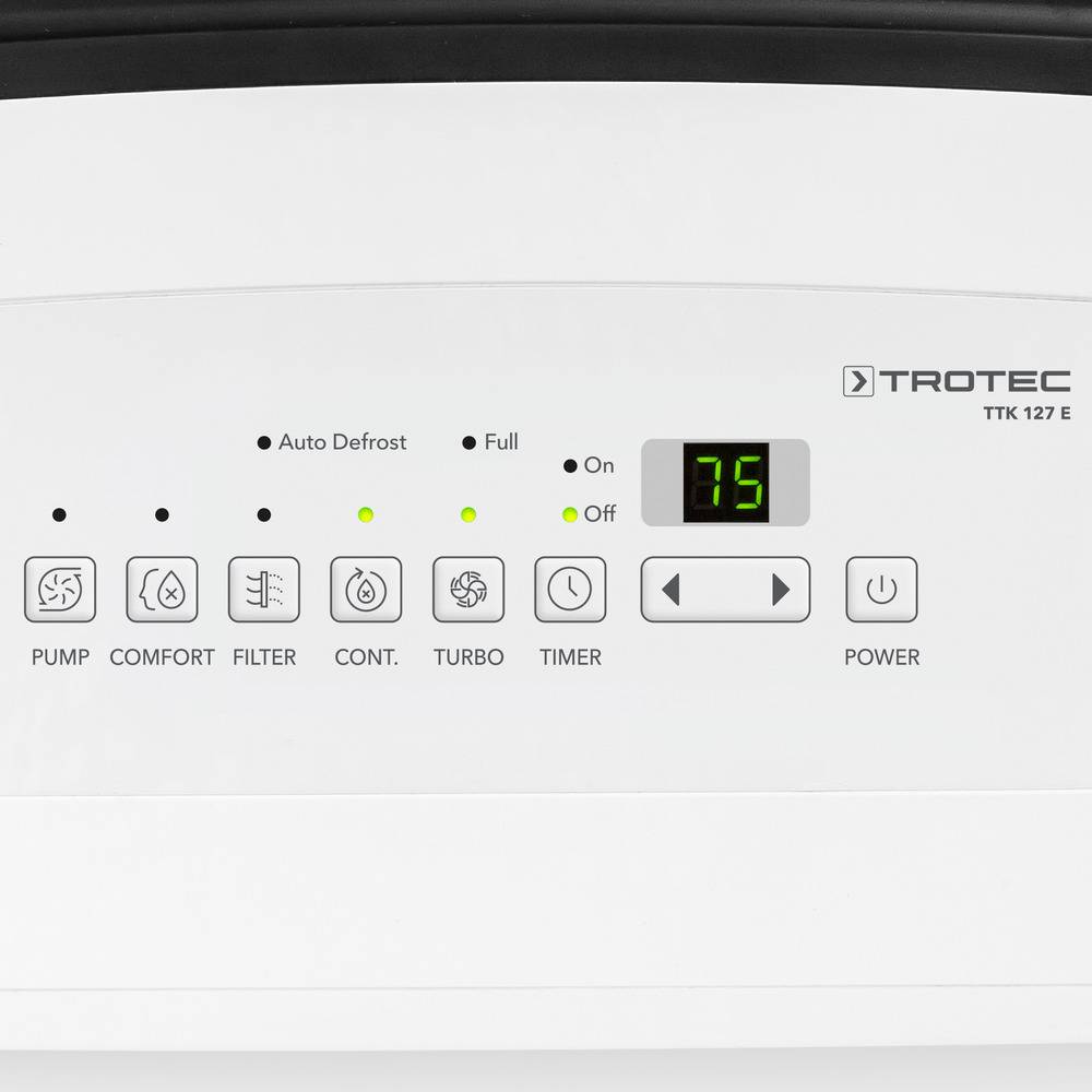 Trotec Luftentfeuchter TTK 127 E (max. 50 L/24h), für Räume bis 375 m³/150 m²